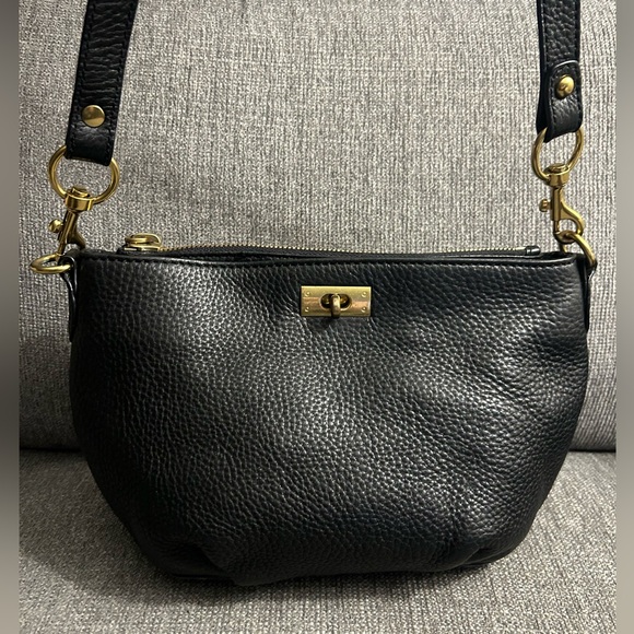 J. Crew black pebbled leather crossbody bag - Picture 1 of 11